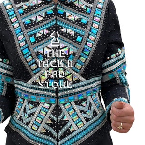 Showmanship Jacket Horsemanship Bolero with Pleasure Shirt Black Stretch Base