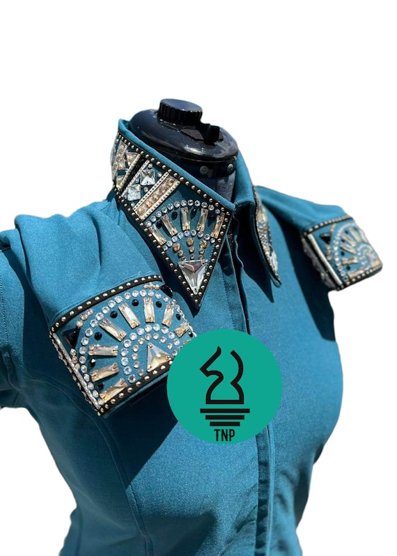 Chemise Western Extensible Femme Fz_equestrian – Noire, Pour équitation, Avec Coussinets