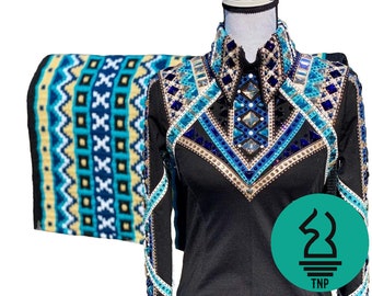 Haut de concours western pour femmes avec couverture assortie