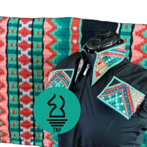 Women Western Show Shirt on Black Base With Matching Blanket