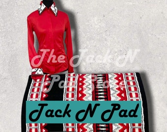 Women Premium Western Red Show Shirt With Matching Blanket (Optional)
