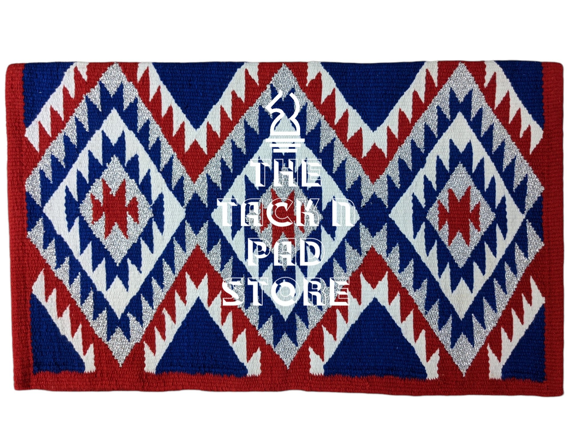 Patriotic Red White Blue Silver Metallic Handcrafted Ranch Pad