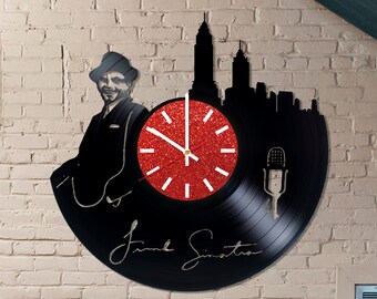 Vinyl LP Record Wall Clock by Rock Clock Frank Sinatra 