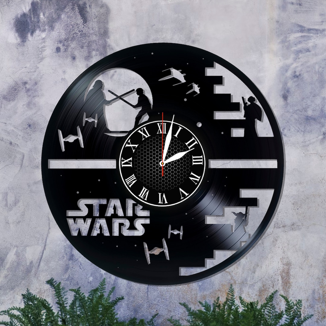 Vinyl Schallplatte Vinyl Uhr Star Wars Selber Bauen Uhr Als