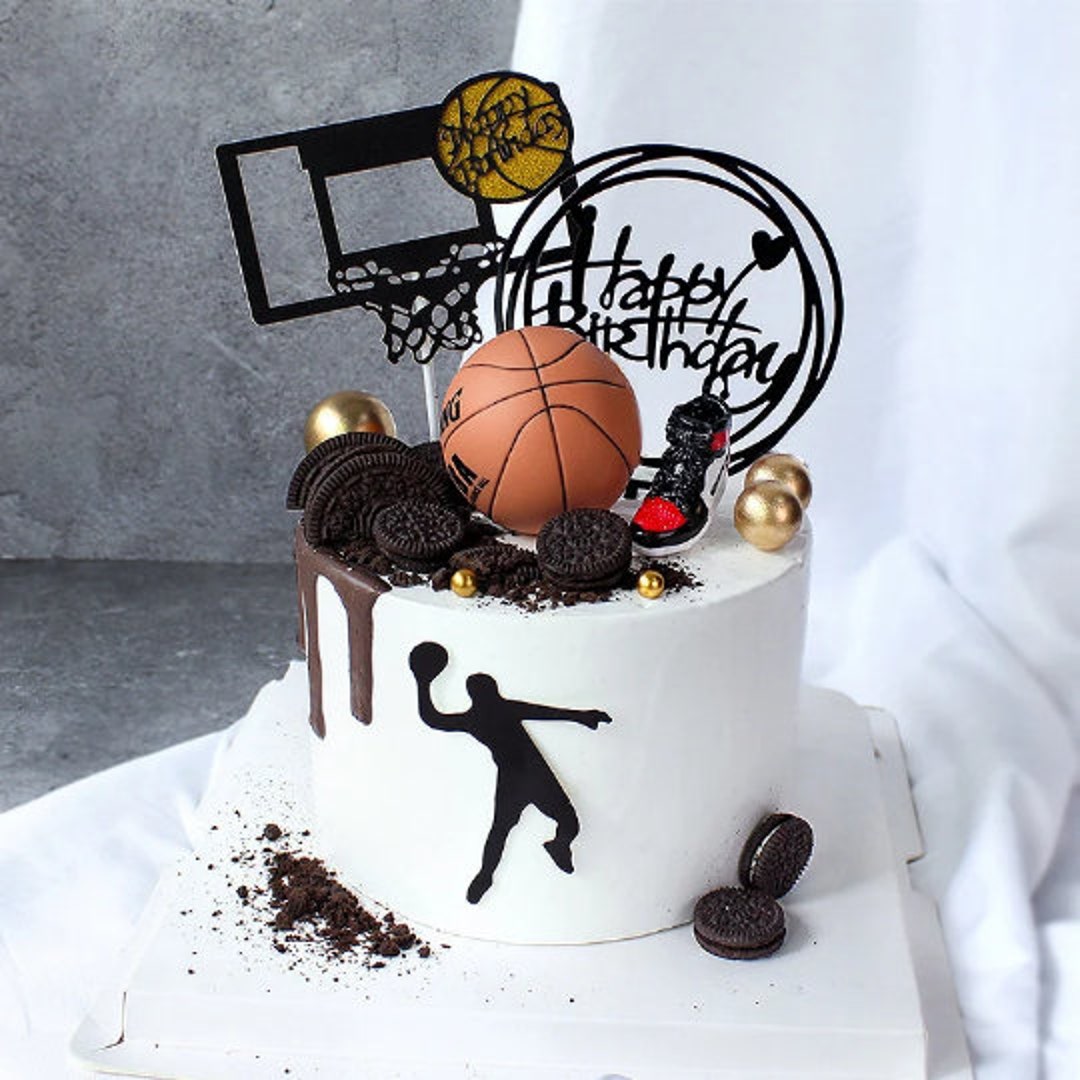 NBA Basketball Cake Topper Plugin Decoration Set Etsy