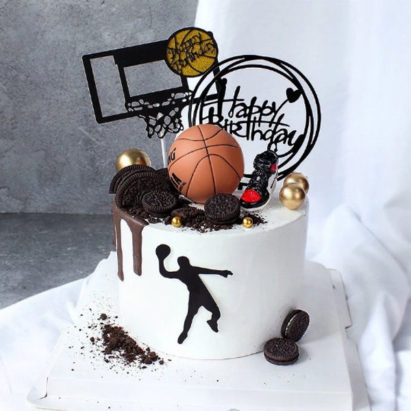 NBA Basketball Cake Topper Plugin Decoration Set