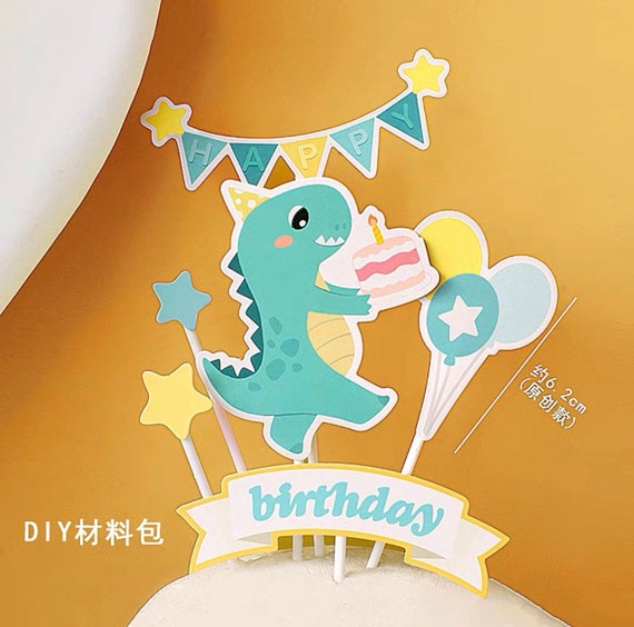 16 Décorations Dinosaures Pour Gâteau - Caoutchouc Souple, Motifs 3D - Pour Anniversaire Enfant