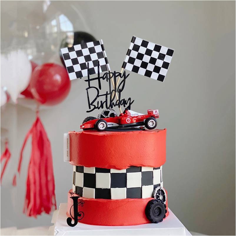 Art in Cake - My son asked for a Formula 1 Cake with his favorite teams!  First time using royal icing cookies as a cake topper! 😅 Vanilla cake with  Italian meringue buttercream | Facebook
