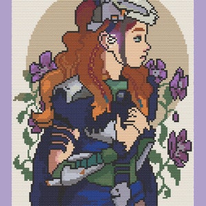 Horizon Zero Dawn. Padrão de ponto cruz da Aloy. Padrão em PDF