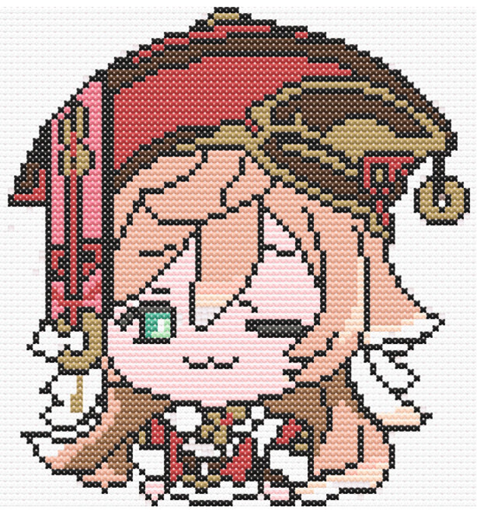 Genshin Impact Yanfei Cross Stitch Pattern. PDF Pattern Etsy Australia