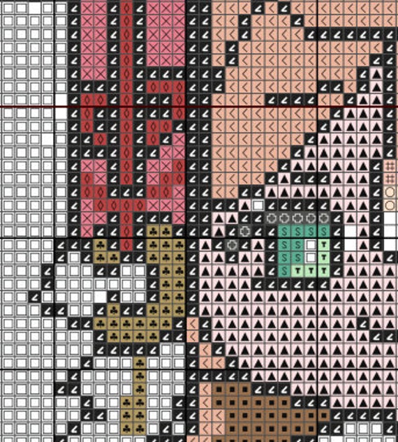 Chainsaw man. demon power. Cross Stitch Pattern. PDF Pattern