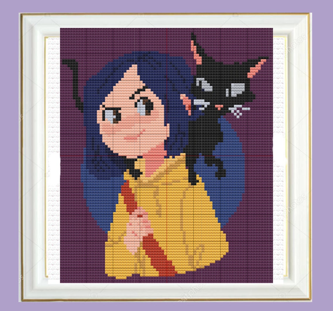 Coraline Cross Stitch Pattern. PDF Pattern - Etsy