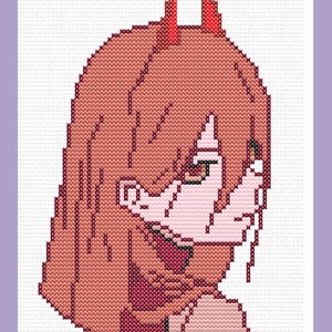 Chainsaw man. Demon Power. Cross Stitch Pattern. PDF Pattern