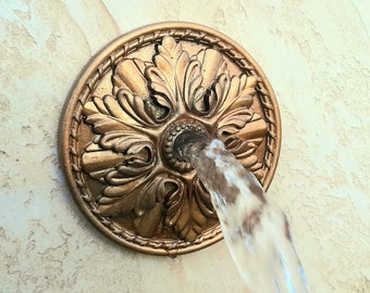 Water spout rosette  Fountain outdoor  Pool socket  Fountain display rosette  Wall fountain  water  feature v