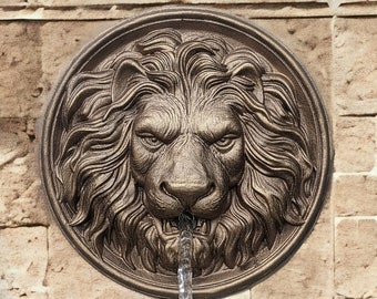 Lion Head wall water spout outdoor Rosette spitter Water fountain emitter Pool water feature