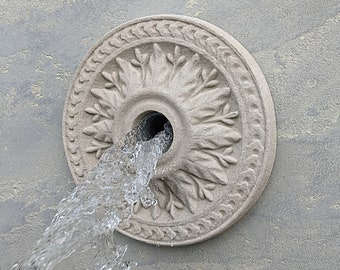 Water spout rosette  Fountain outdoor  Pool socket  Fountain display rosette  Wall fountain  water  feature v