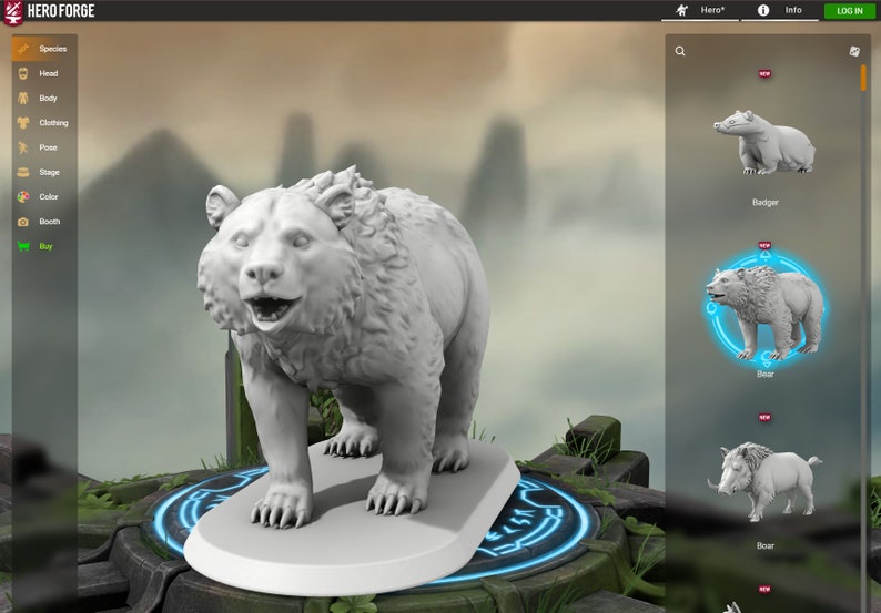 Hero Forge now supports XXL miniatures like mounts and large animals