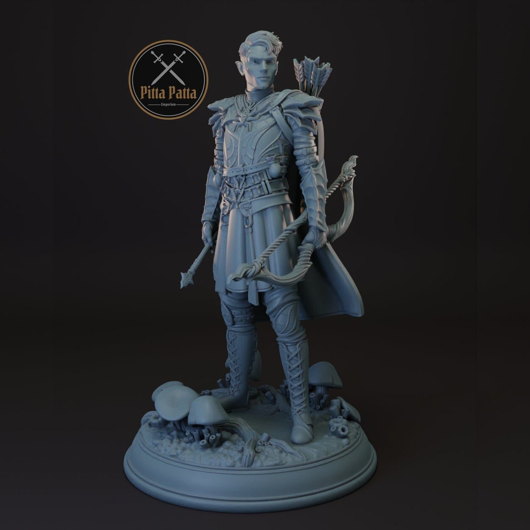 Drow Elf Male Ranger Fighter bow Tabletop Miniature for Dungeons and ...