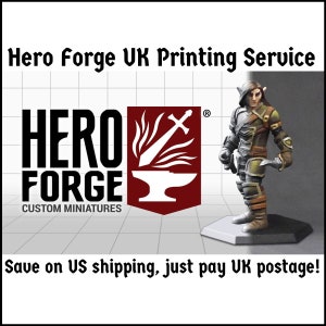 Hero Forge Miniature Printing Service for Dungeons and Dragons | Pathfinder | DND Design Custom Miniatures Eldritch Foundry UK 3D Printing