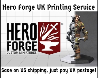 Hero Forge Miniature Printing Service for Dungeons and Dragons | Pathfinder | DND Design Custom Miniatures Eldritch Foundry UK 3D Printing