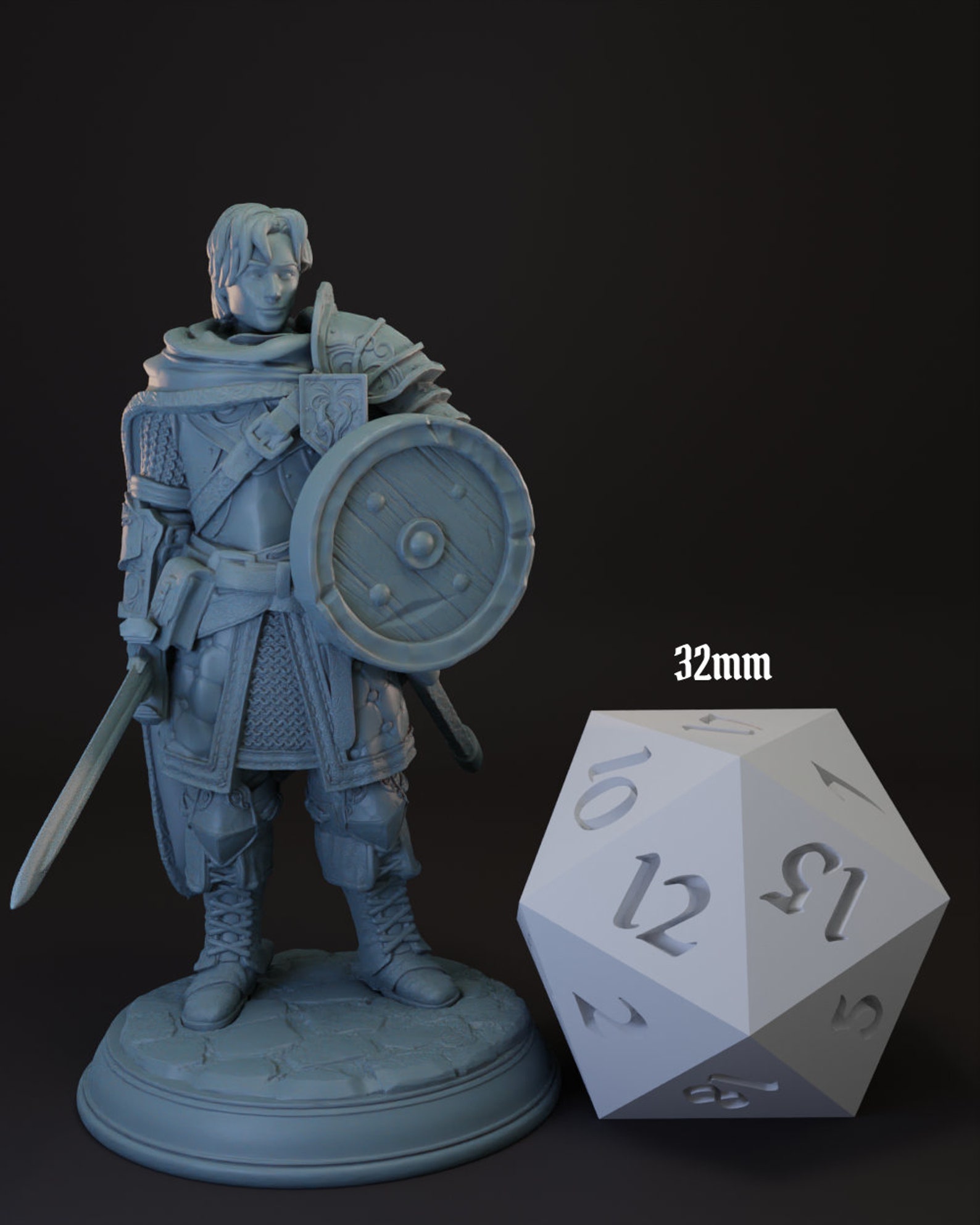 Human Fighter | Paladin -arion- Tabletop Miniature for Dungeons and ...
