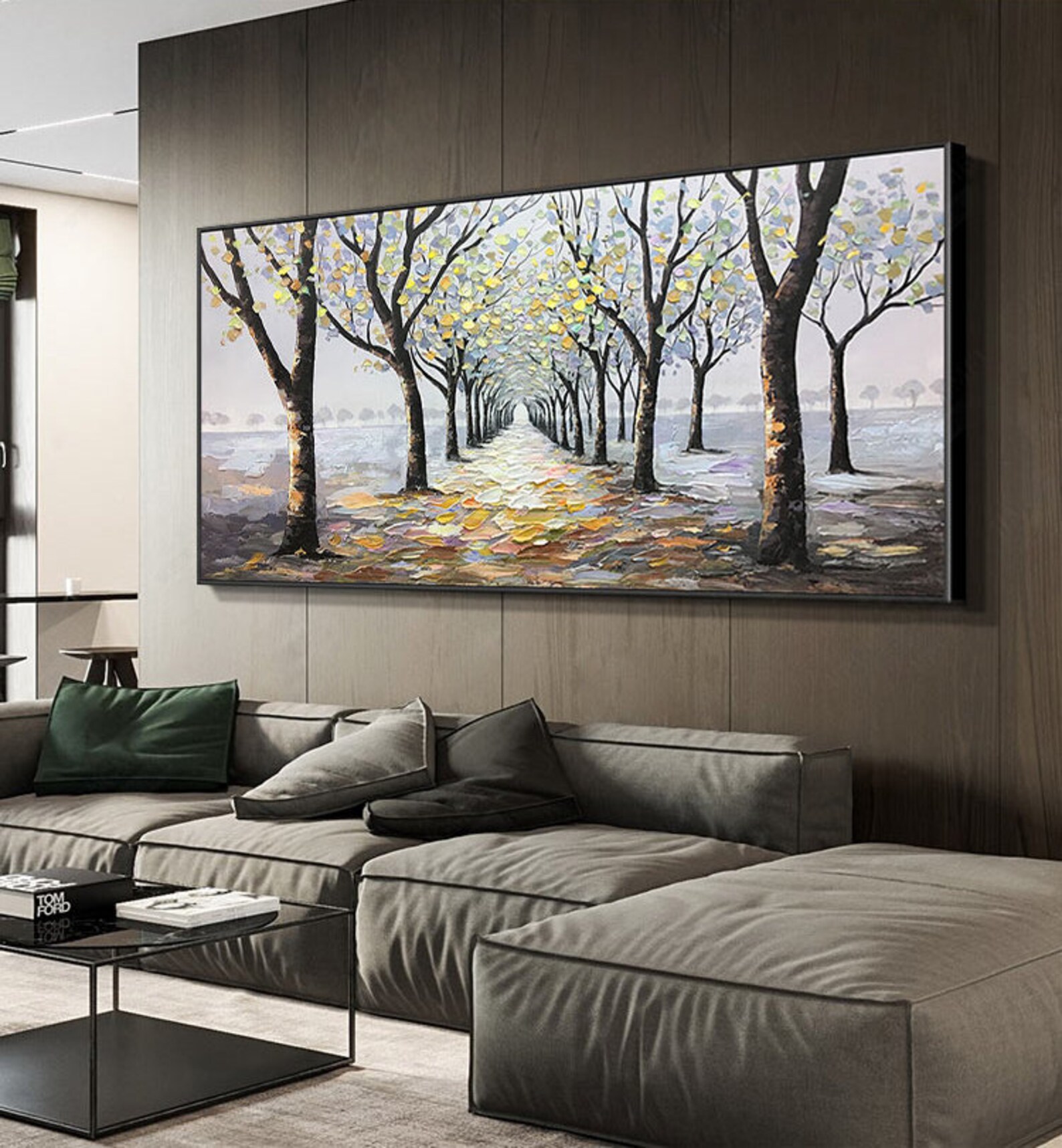 Large Original Oil Painting on Canvasabstract Forest Etsy