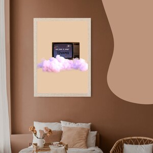 see you@your dreams,old TV,Wall Art, 1960s 1970s Style Decor, Cloud Wall Art,DIGITAL DOWNLOAD,Modern Wall Art · Printable Wall Art