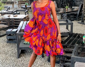 Robe moulante en pagne hotsell