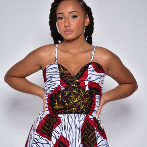 Robe en wax/ robe africaine/ robe ankara/ robe ethnique image 3