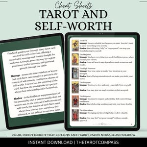 Dicas de Tarô para Autoestima | Livro/Diário de Tarô Digital | Cartas 78 Rider Waite | Para Bruxos Iniciantes e Avançados