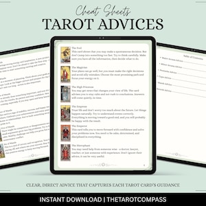 Dicas de Tarô | Livro/Diário de Tarô Digital | Cartas Rider Waite 78 | Para Bruxos Iniciantes e Avançados