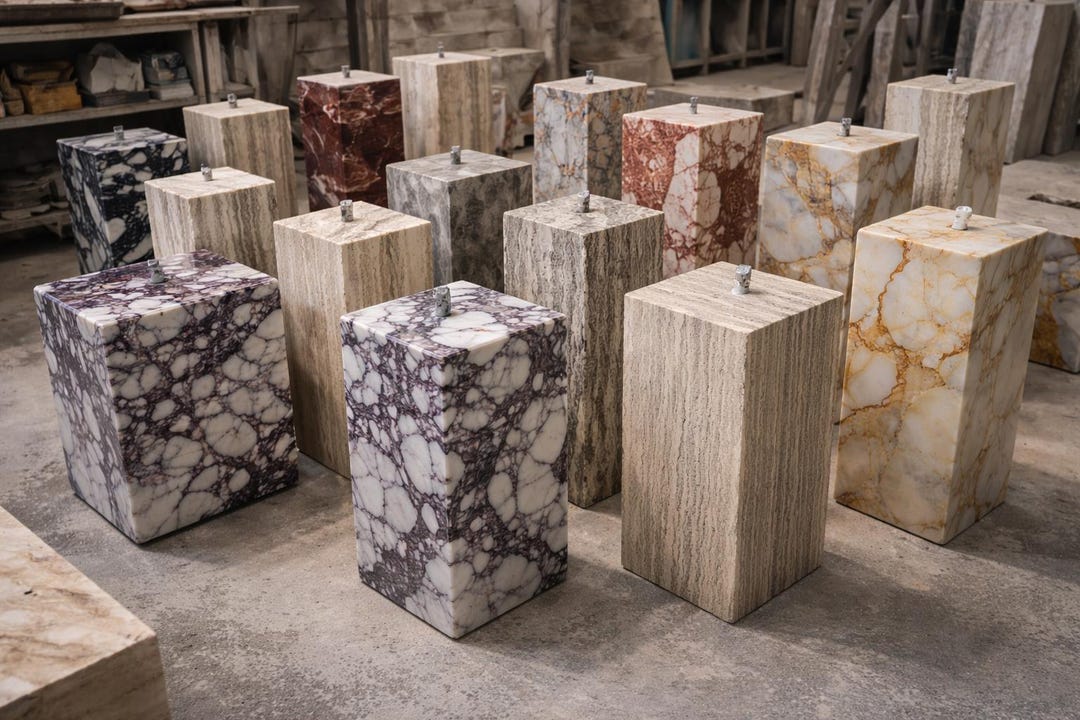 Handcrafted Solid Marble Cube Table – Designer Statement Piece - Etsy