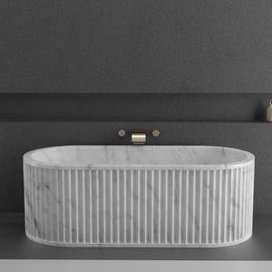 White Marble Tub -Marble Bathtub - Natural Stone Bathtub for Modern Bathrooms - Handmade Spa Quality Marble Tub