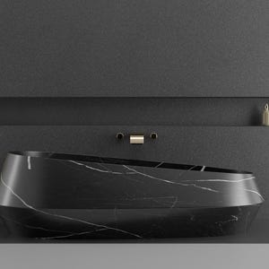 Nero Marquina Marble Tub - Marble Bathtub - Natural Stone Bathtub for Modern Bathrooms - Handmade Spa Quality Marble Tub