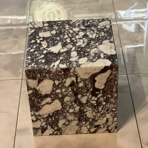 Handcrafted Solid Marble Cube Table – Designer Statement Piece image 12