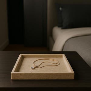 Travertine Tray, Customizable Marble Tray, Modern Jewelry Tray, Bathroom Tray, Marble Serving Plate, Marble Serving Tray