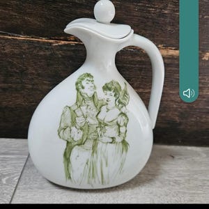 Vintage Limoges Lidded Wine Pitcher jug