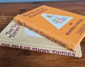 Coppia di libri di Beatrix Potter La storia di Timmy Tiptoes e Il sarto di Gloucester
