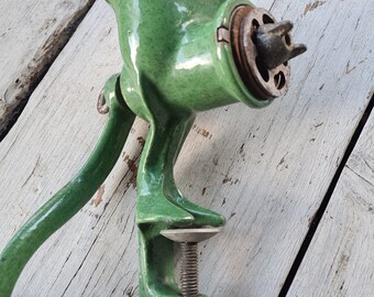 Vintage green ceramic mincer