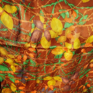 Vintage/retro oranges and lemon Mediterranean polyester scarf