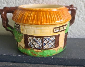 Vintage Beswick country cottage sugar bowl, condiment pot, mustard