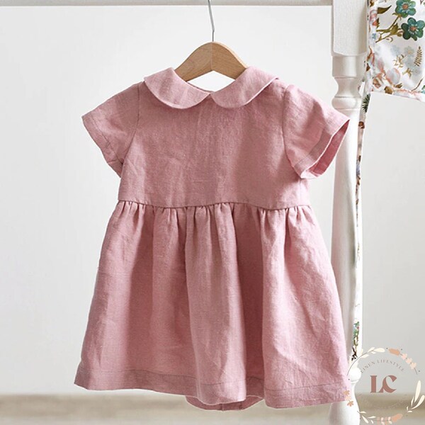 Baby Linen Dress Etsy