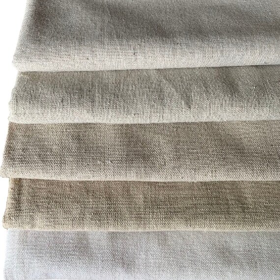 Natural Linen Fabric Gray Natural Color Linen by the Yard Etsy