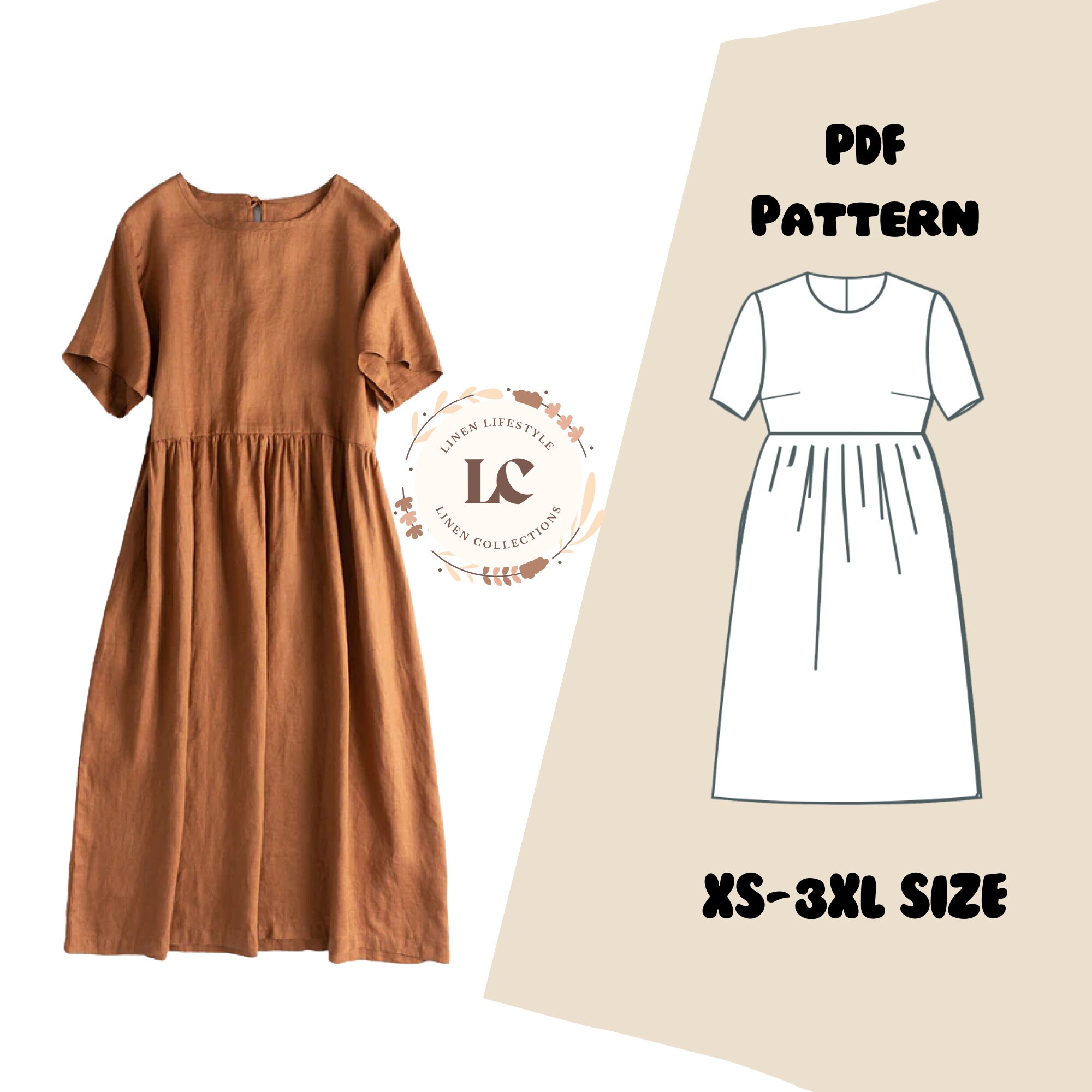 Easy Sewing Pattern for Womens Dress, Tiered Dress Pattern, Summer Dress,  Linen Dress, Size 6-14 and 14-22, Mccall's 7948, Uncut and FF -  Sweden