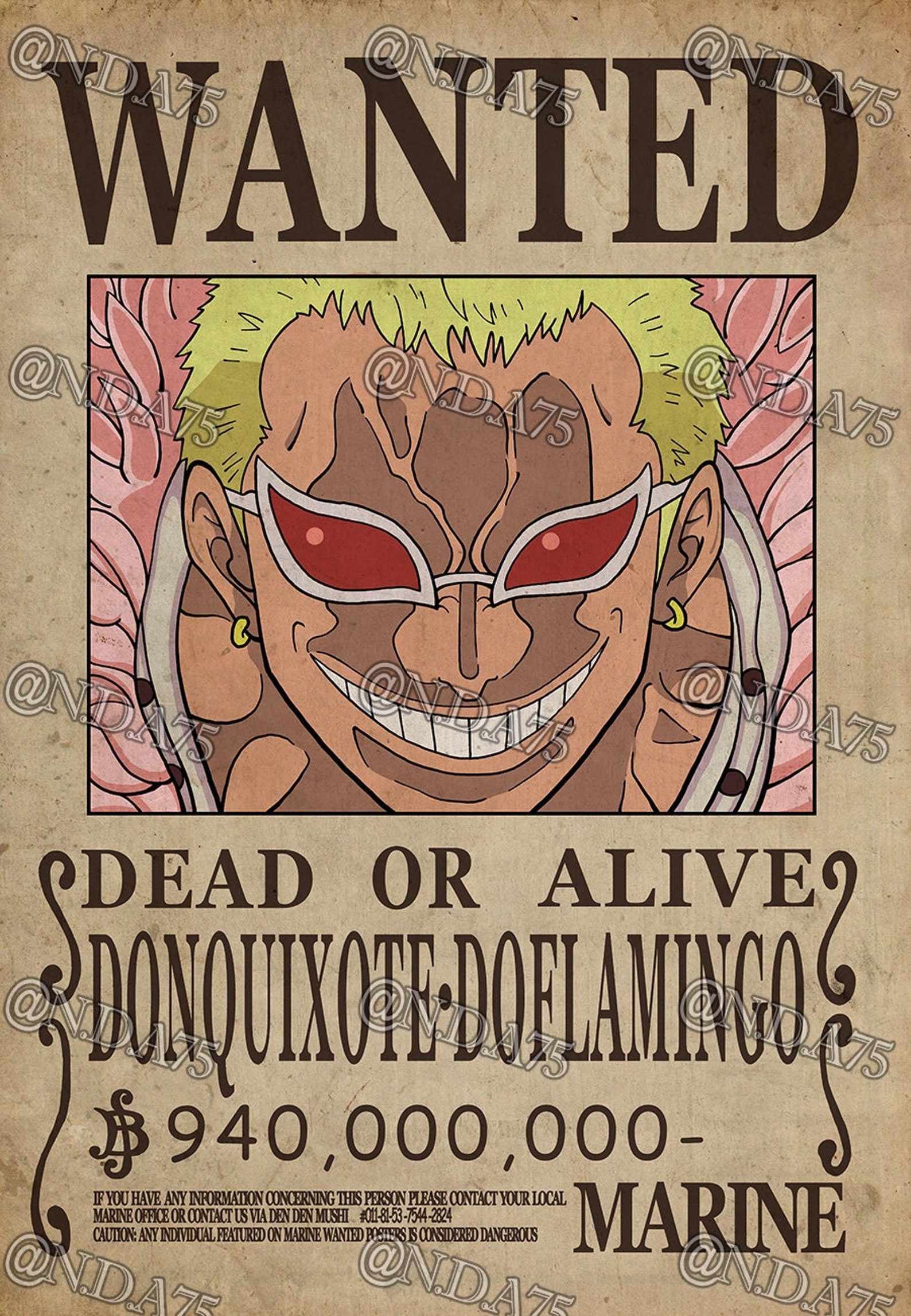 One Piece Wanted Poster DOFLAMINGO buy 2 Get 1 Free See Etsy New Zealand