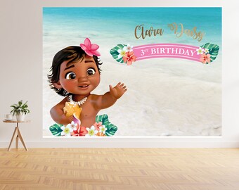 Baby Moana Backdrop Etsy Uk