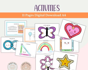 Breathing Activities for Kids & Teens: Mental Health Printable (PDF Download)