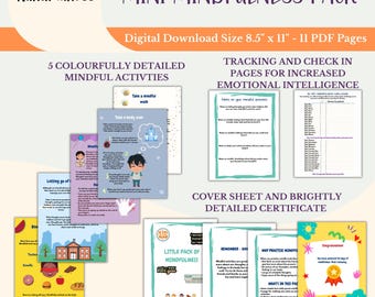 Mindfulness Activities Pack: Mental Health, Emotional Skills (PDF Download)