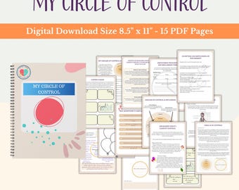 My Circle of Control Mental Health Emotional Skills Kids Teens Printable - Mental Health Behaviour Management Schools Therapy Counsellor