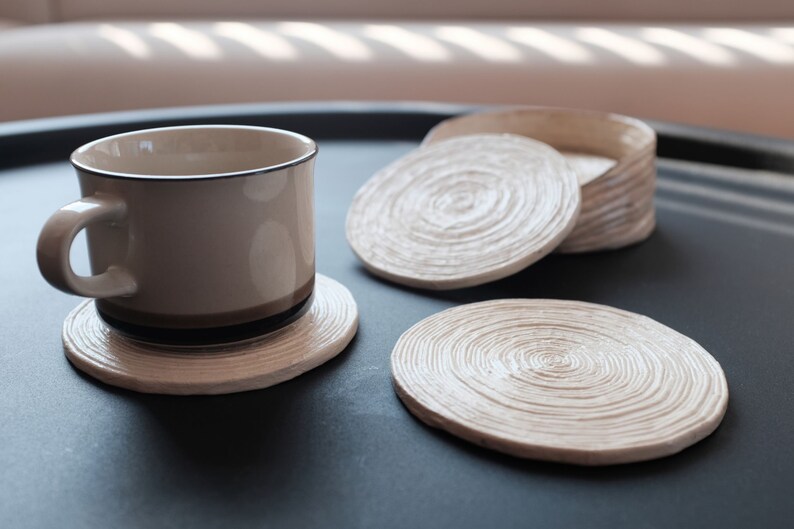 Recycled Newspaper Coasters With Holder in Boho Style Set of Etsy